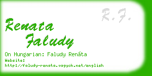 renata faludy business card